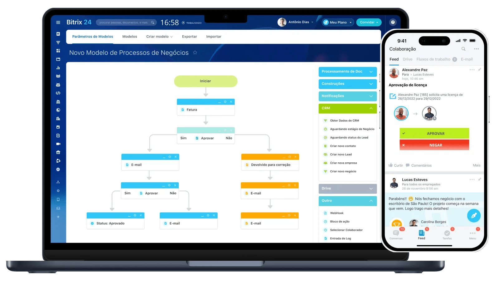 Automatize suas necessidades de negócio