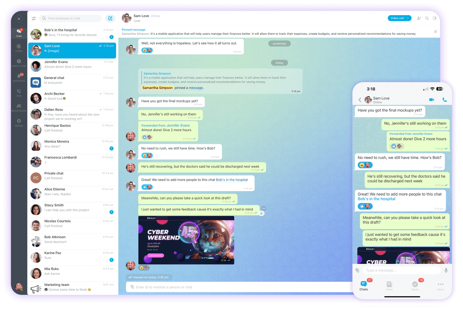 Bitrix24 Novo Chat M1
